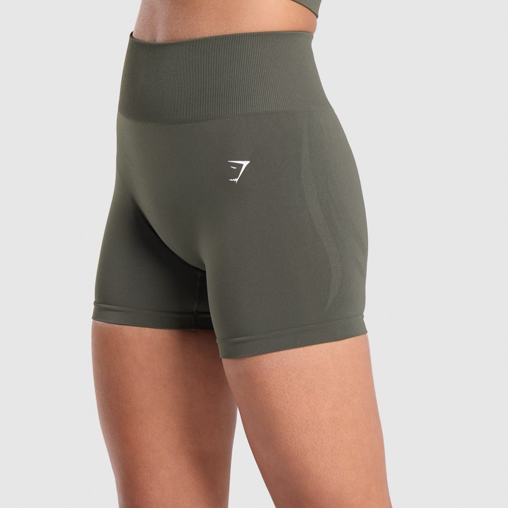 Gymshark Dark Olive Women's Athletic Shorts